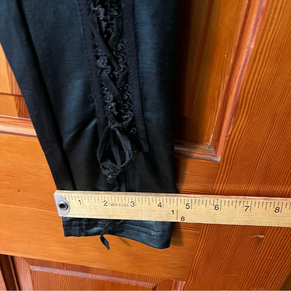 Vegan leather leggings womens large goth indie Sexy Vixen lace tattoo style - Picture 14 of 16